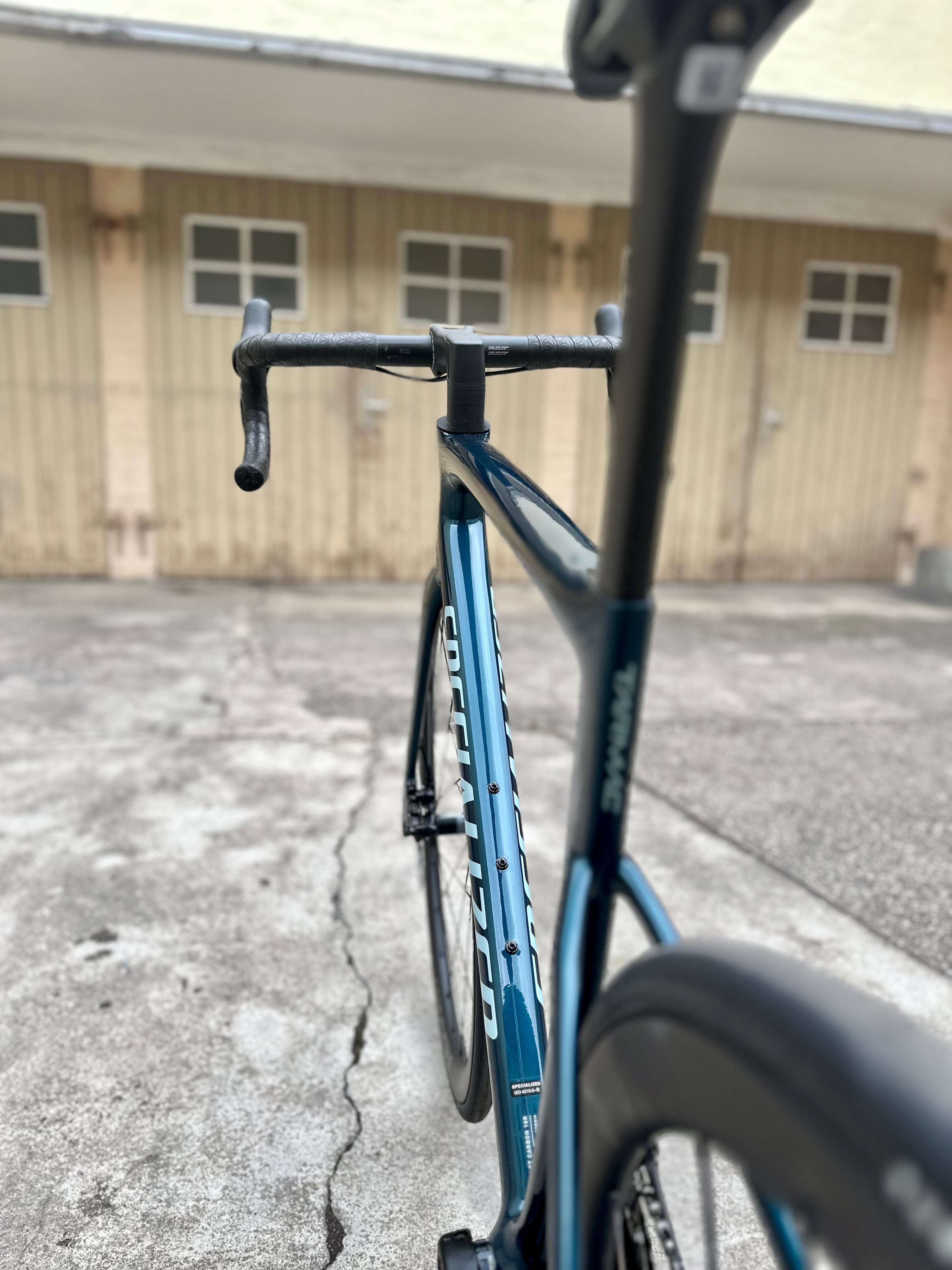 Specialized Tarmac SL8 Expert, Shimano Ultegra Di2 2x12 - Gloss Deep Lake Metallic / Green Pearl Over Seafoam