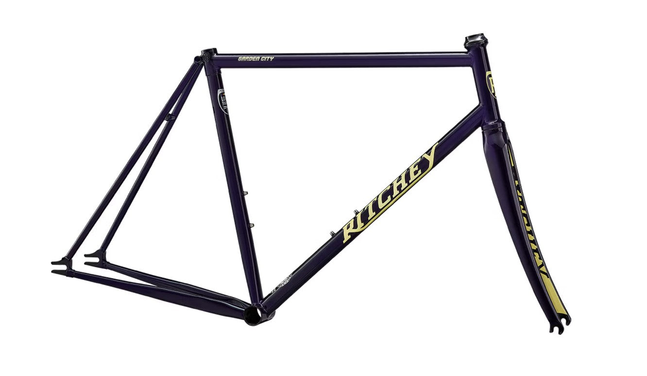 Ritchey Garden City Singlespeed Stahl-Rahmen Set - Midnight Violet / Moon Yellow