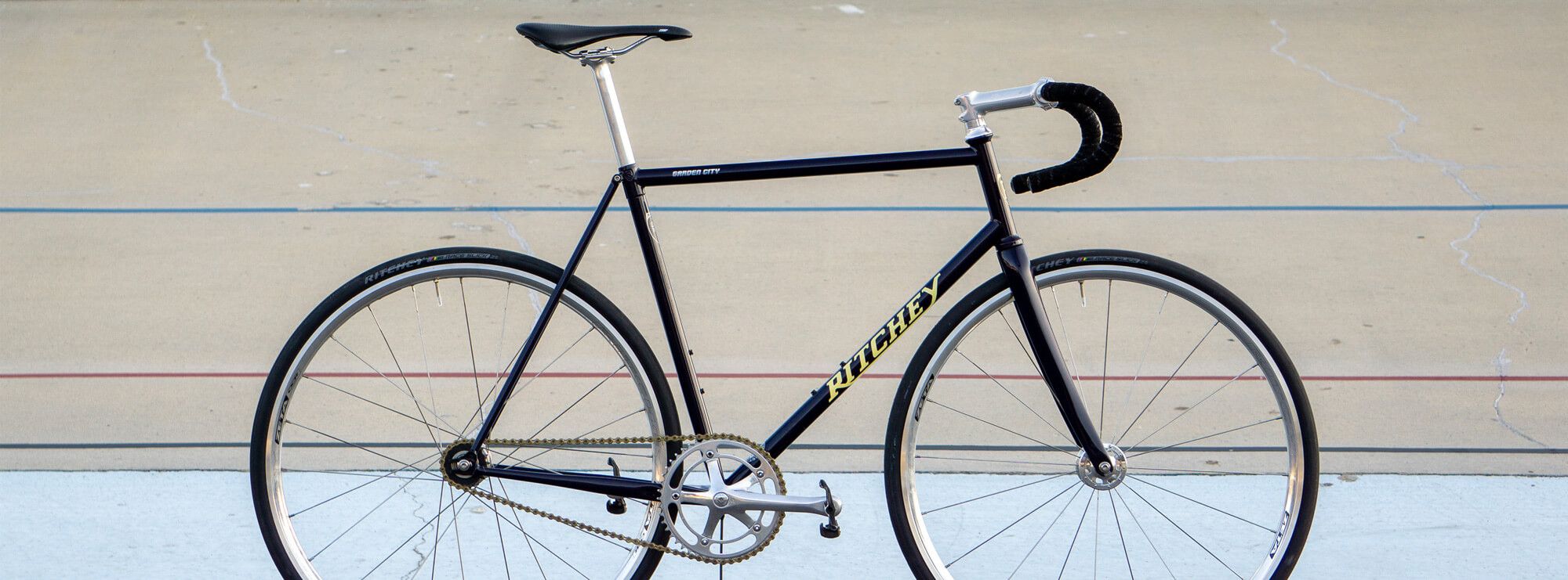 Ritchey Garden City Singlespeed Stahl-Rahmen Set - Midnight Violet / Moon Yellow