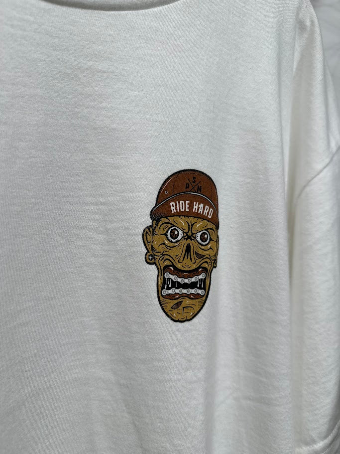 SMParts. T-Shirt "Aggro Skull" - White