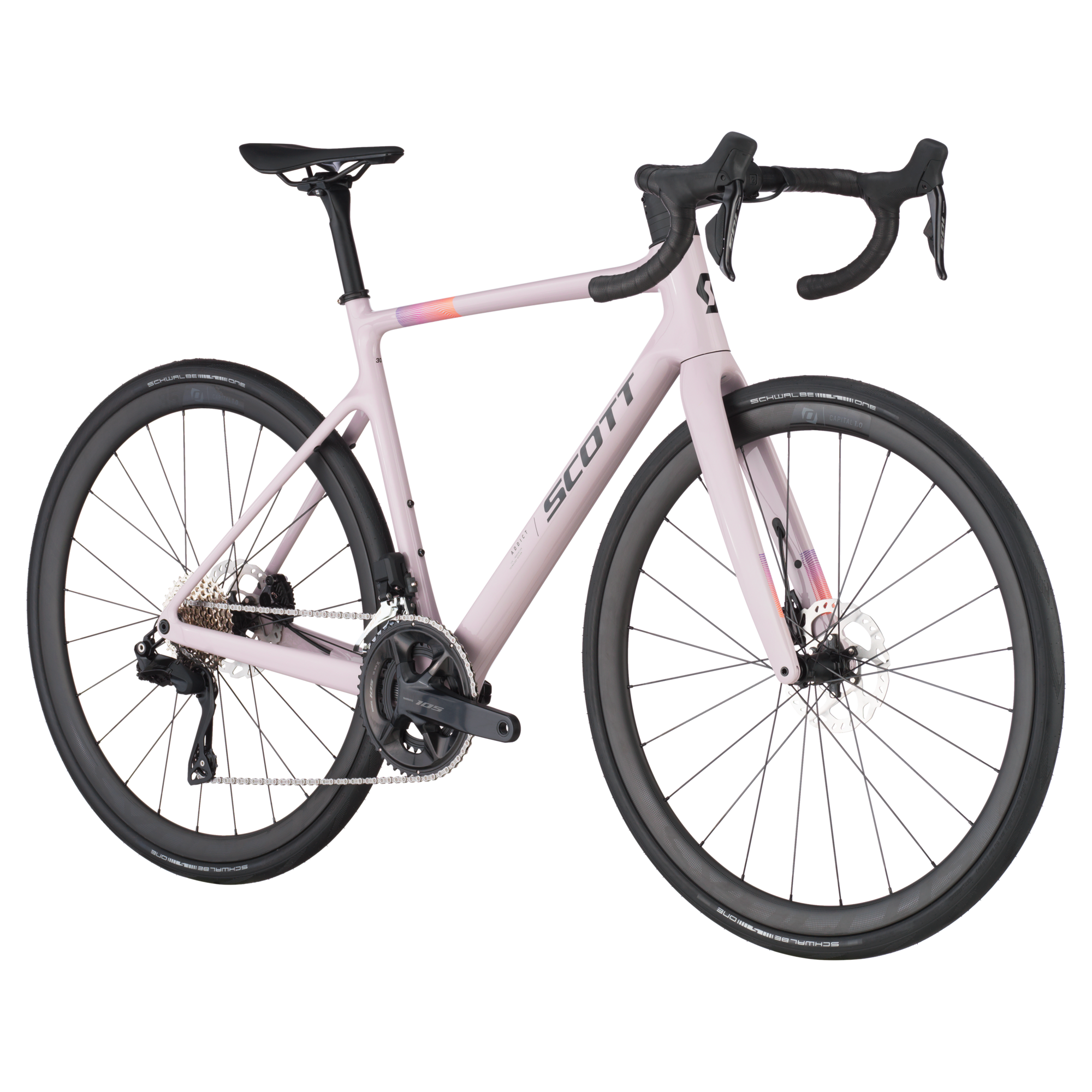 Scott ADDICT 30 road bike Shimano 105 Di2 2x12, Hushed Pink