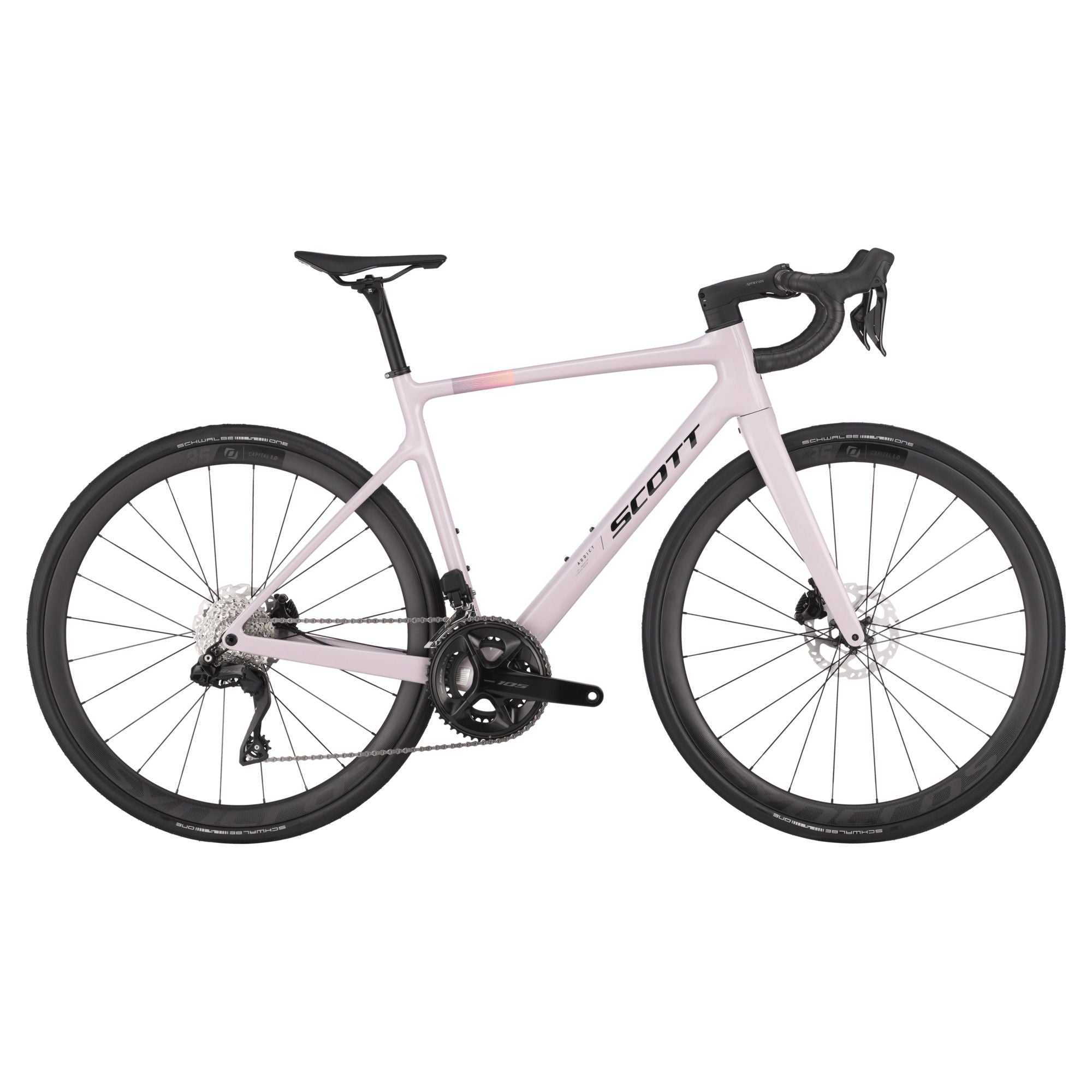 Scott ADDICT 30 road bike Shimano 105 Di2 2x12, Hushed Pink