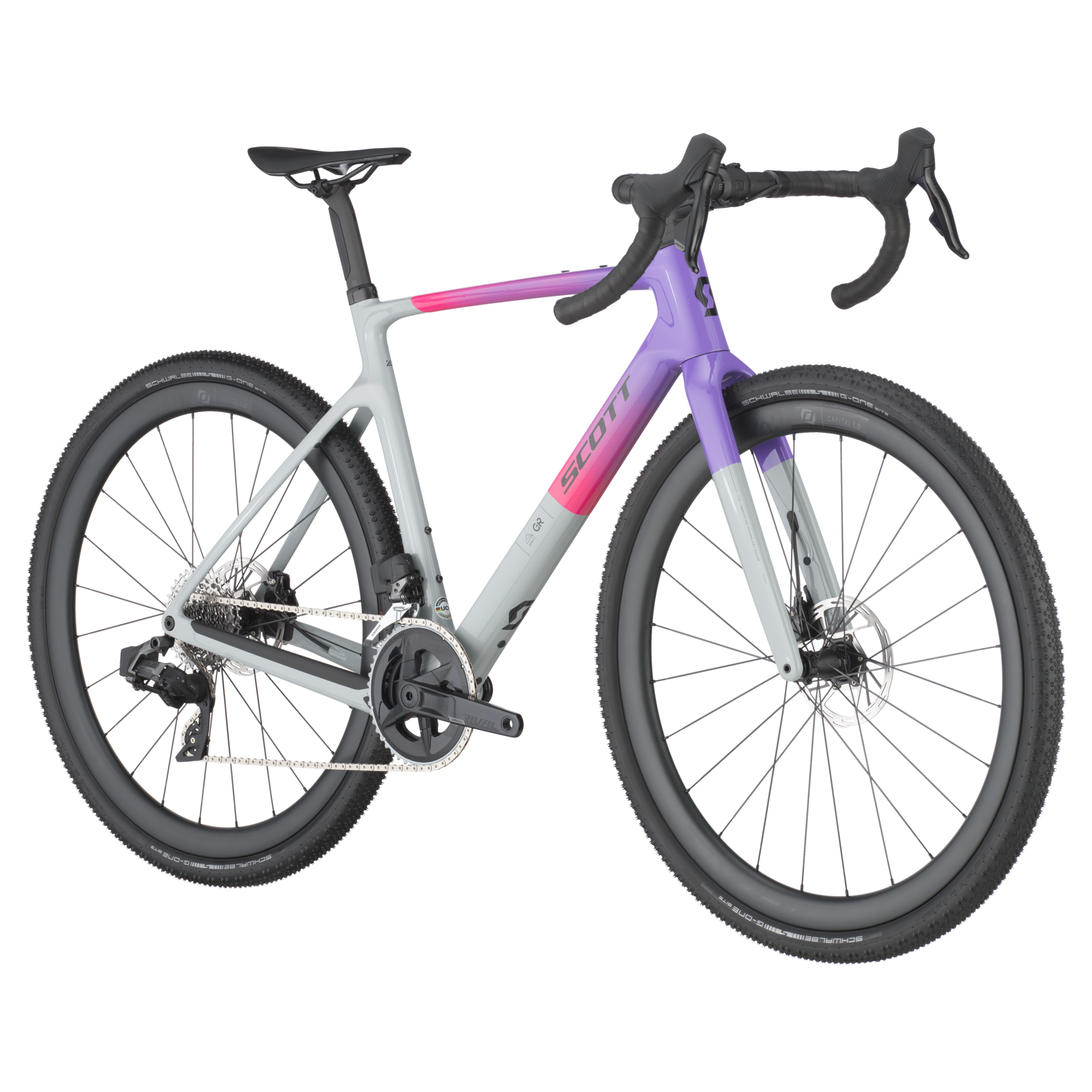 Scott Addict Gravel 20, SRAM Rival AXS - Narwal Grey/Fade Purple