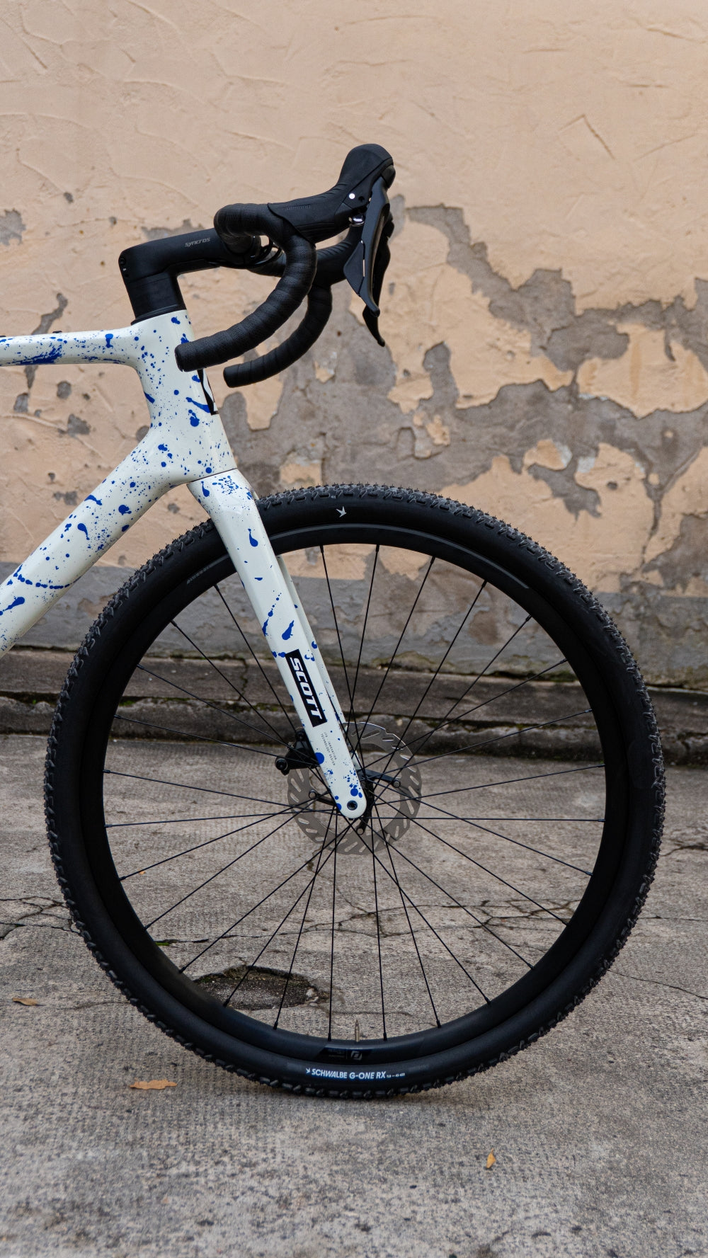 Scott Addict Gravel 30 - White / Splatter Blue