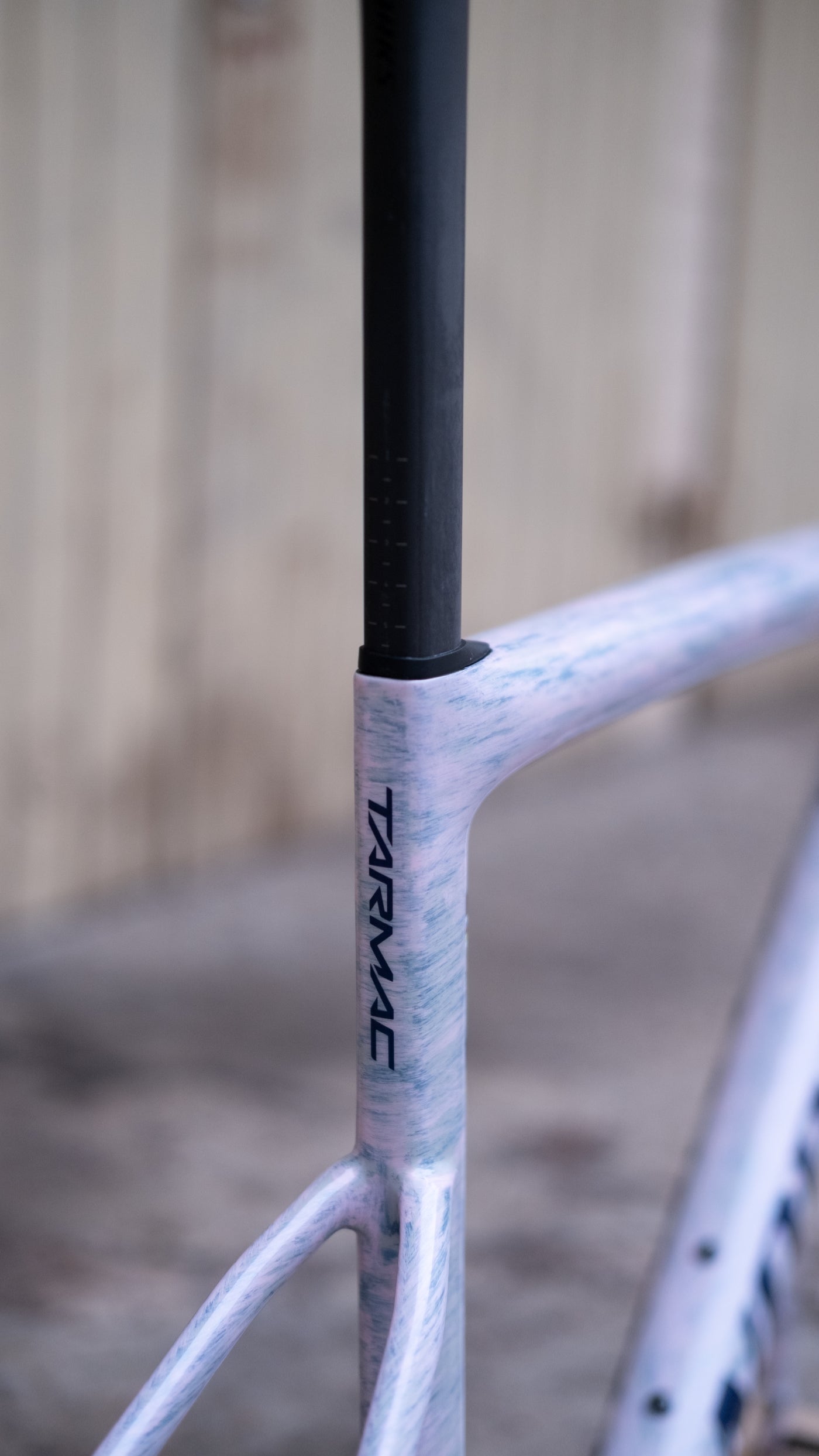 S-WORKS Tarmac SL8, Rahmen-Set - Gloss Dolomite Metallic / Directional Brush / Blue Majesty Metallic