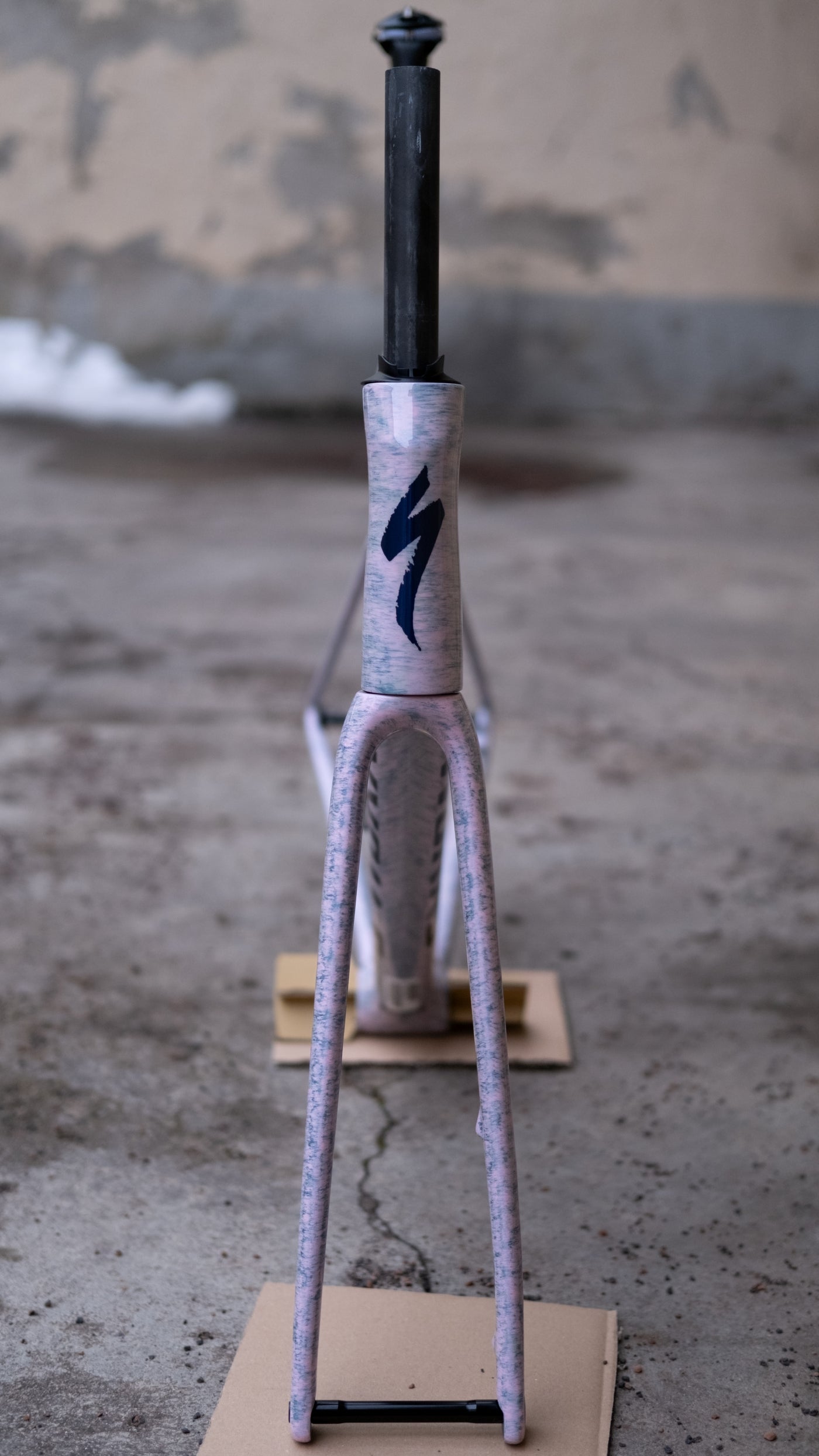 S-WORKS Tarmac SL8, Rahmen-Set - Gloss Dolomite Metallic / Directional Brush / Blue Majesty Metallic