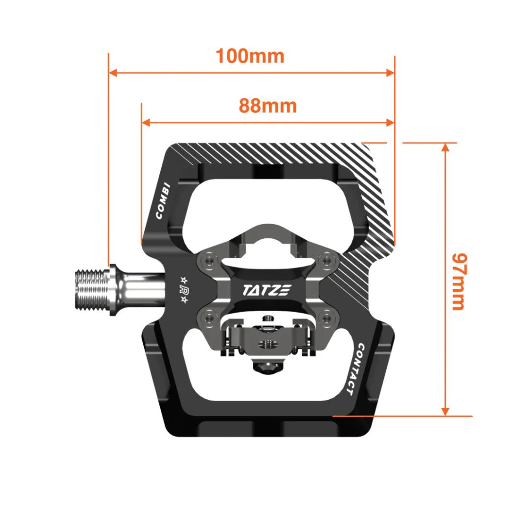 Tatze Contact Combi Klick-Wechsel Pedal - Schwarz