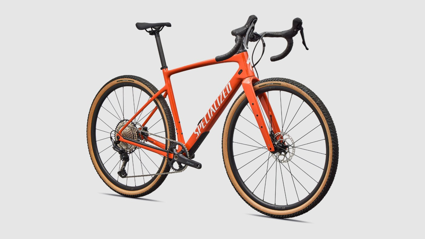 Specialized Diverge 4 Sport Carbon, Shimano GRX 1x12 - Deep Orange / Dune White