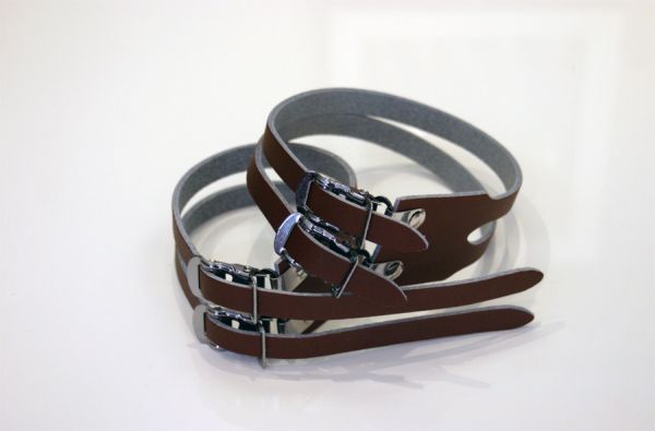 SM-Parts Doppel-Pedalriemen Double-Strap Leder