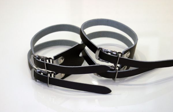 SM-Parts Doppel-Pedalriemen Double-Strap Leder