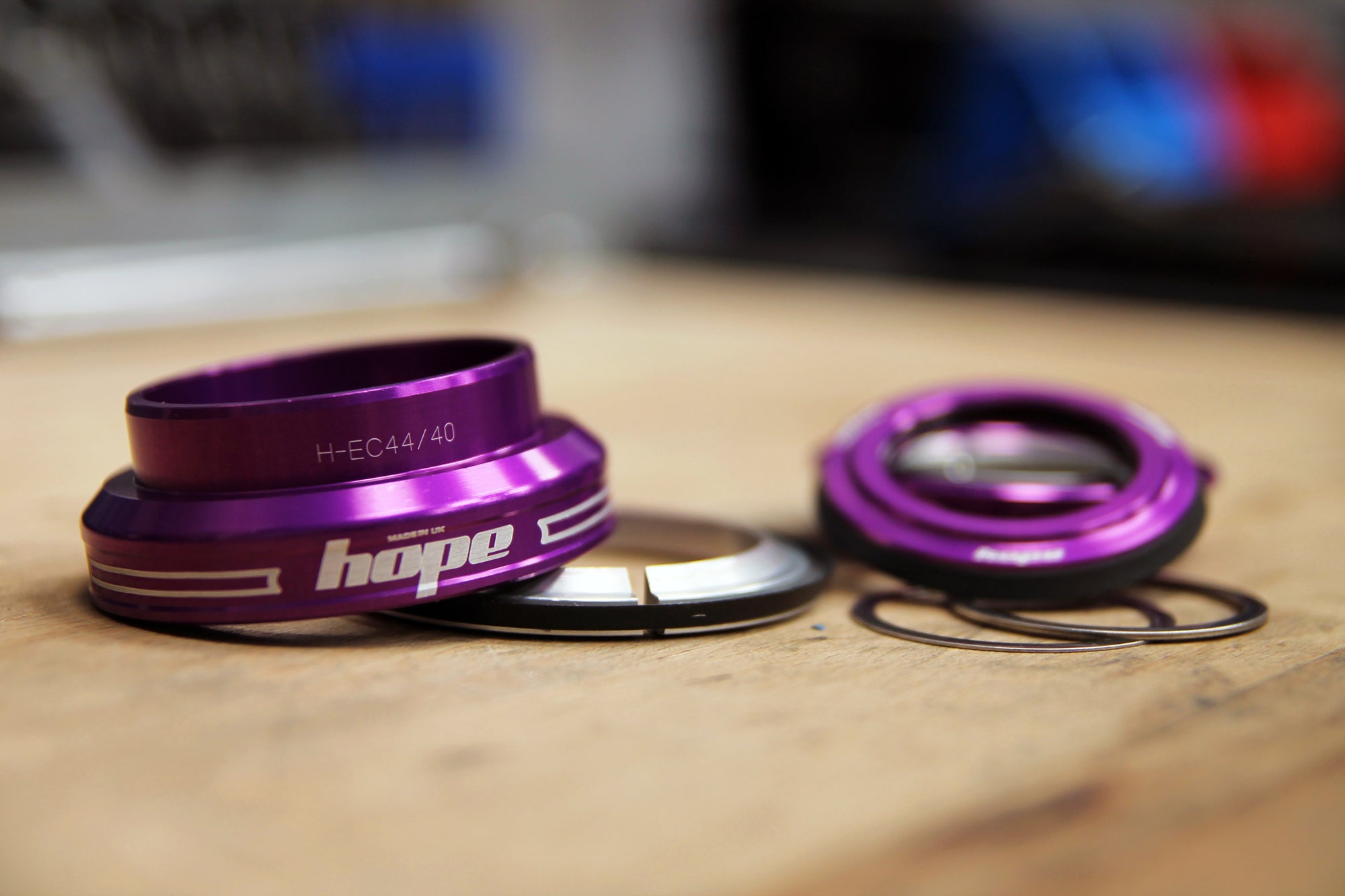 HOPE Pick N Mix tapered Steuersatz 1 1/8" - 1.5" | ZS44/28.6 | EC44/40 - Lila