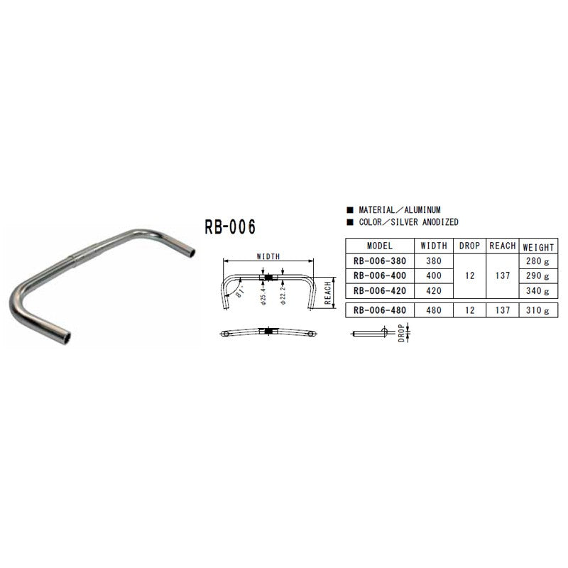 Nitto RB-006 Gravel Bullhorn 480mm