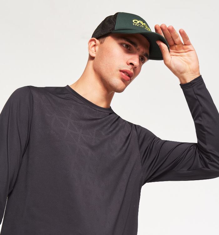 Oakley Berm Langarm Trikot, Blackout