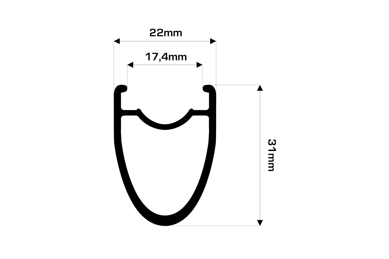 SM-Parts SMP30 DISC Hochprofil Aluminium Felge 28" 700c