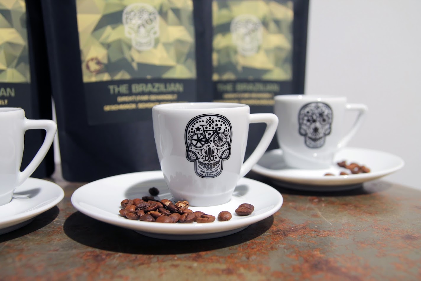 SMParts. Espresso Tasse mit Untersetzer 55ml Weiß