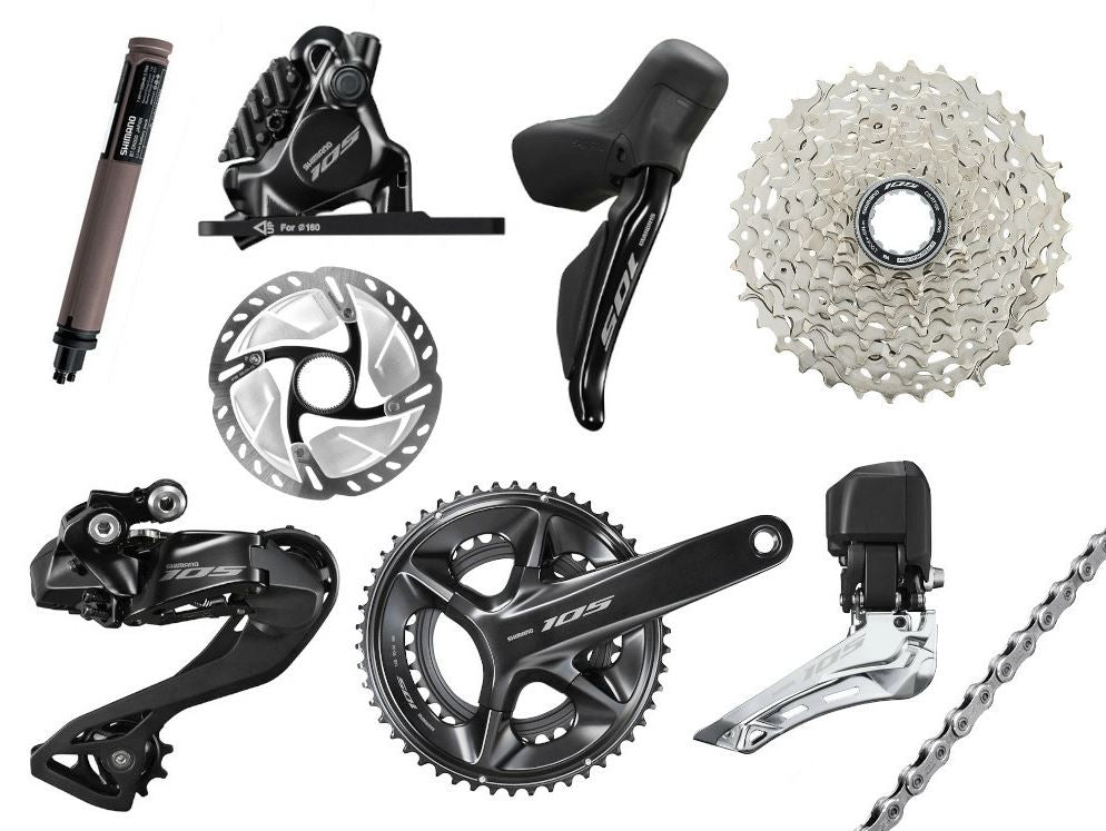 Shimano 105 Di2 2x12 Disc Road Bike Groupset R7150/R7170