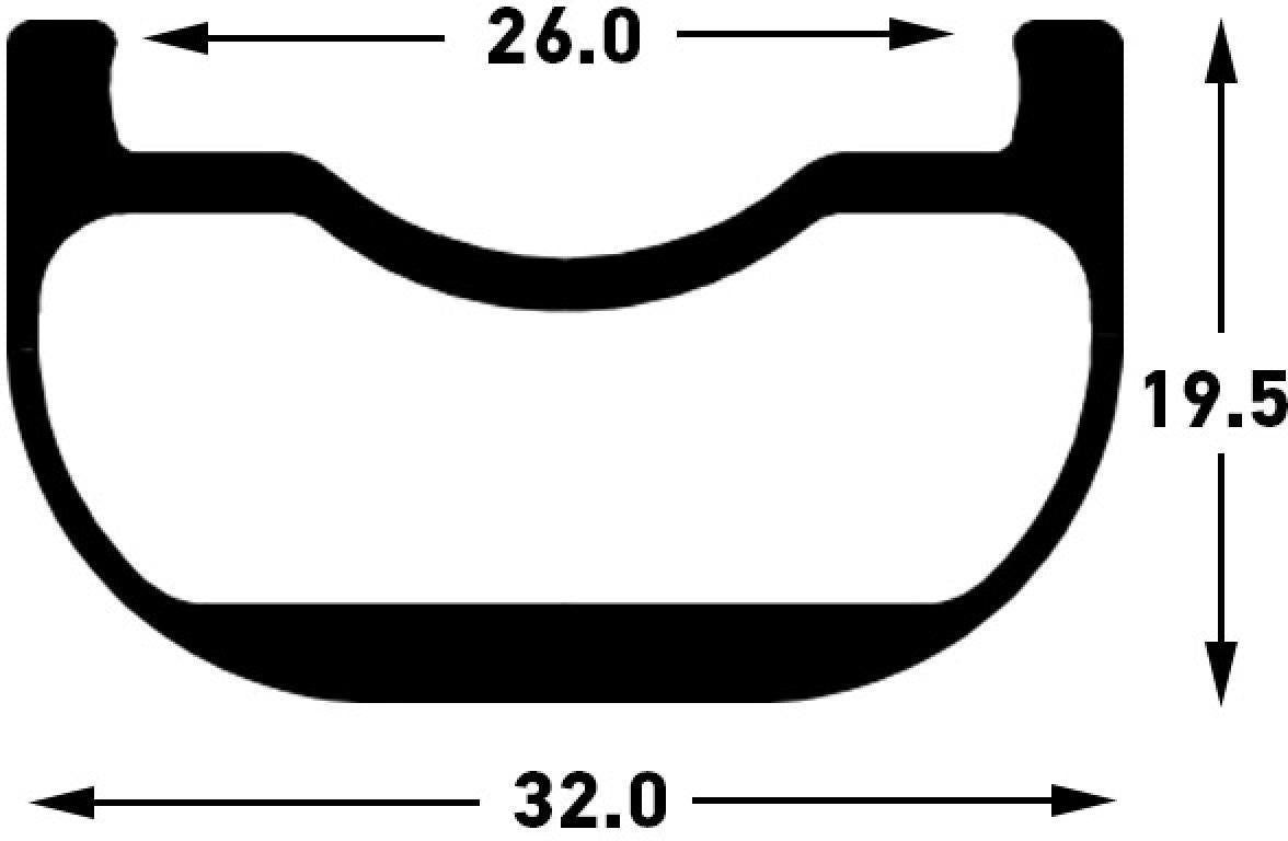 STAN'S NOTUBES Carbon Felge, ZTR ARCH CB7 - 28/29" - 32 Loch