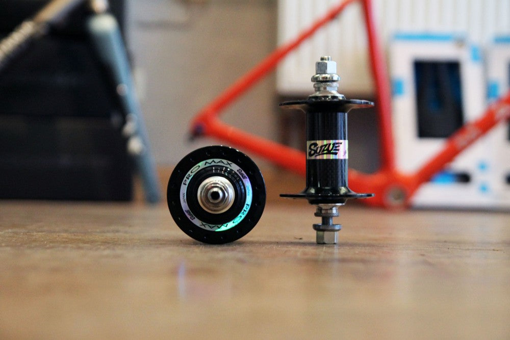 Suzue Pro Max CARBON Track Hochflansch Hinterradnabe - Schwarz