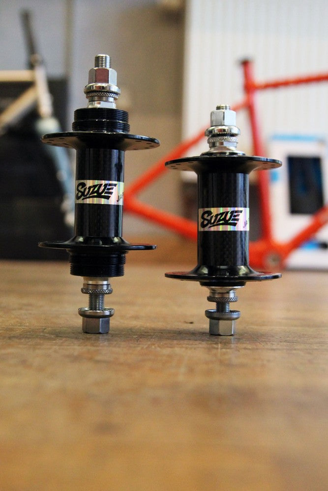 Suzue Pro Max CARBON Track Hochflansch Vorderradnabe - Schwarz