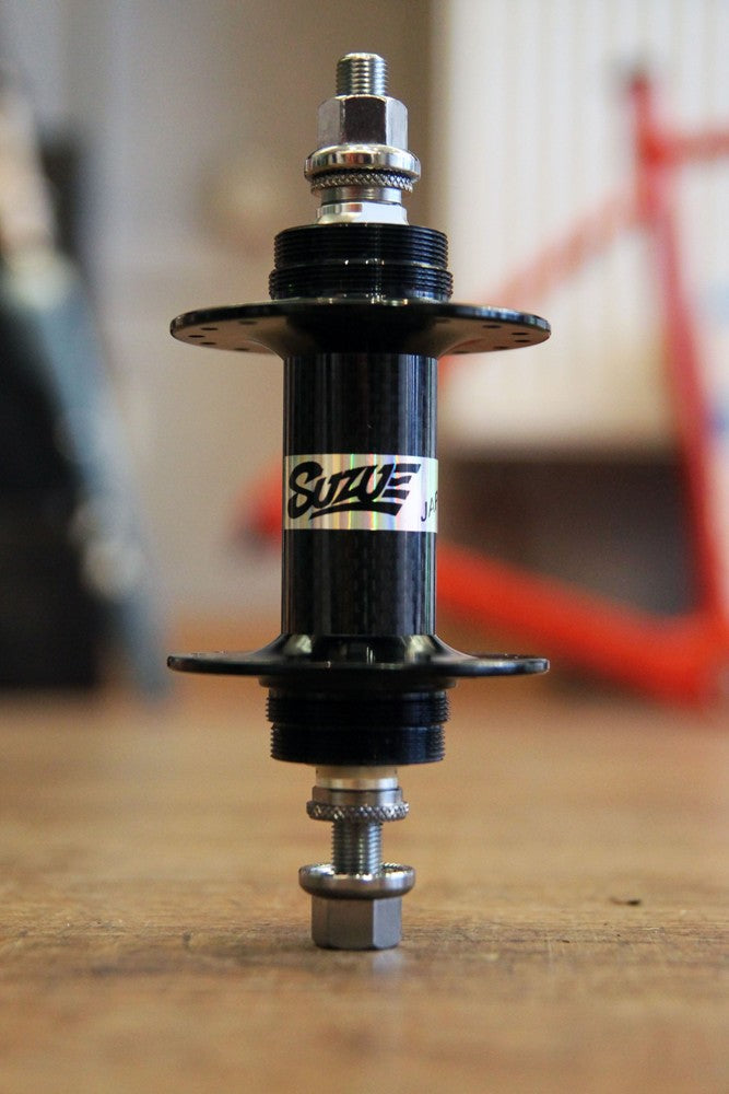 Suzue Pro Max CARBON Track Hochflansch Hinterradnabe - Schwarz