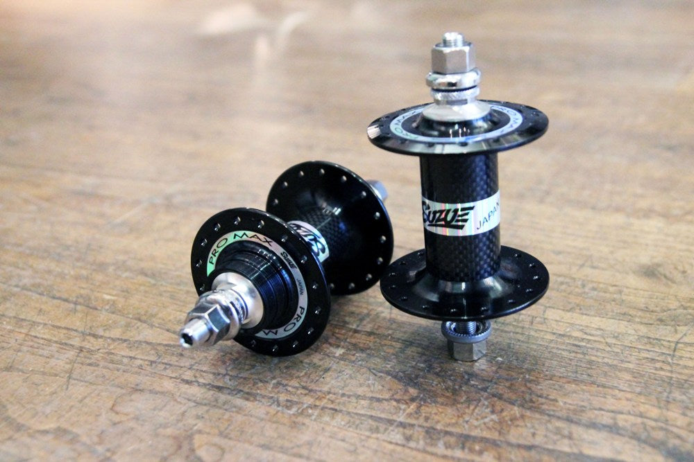 Suzue Pro Max CARBON Track Hochflansch Vorderradnabe - Schwarz