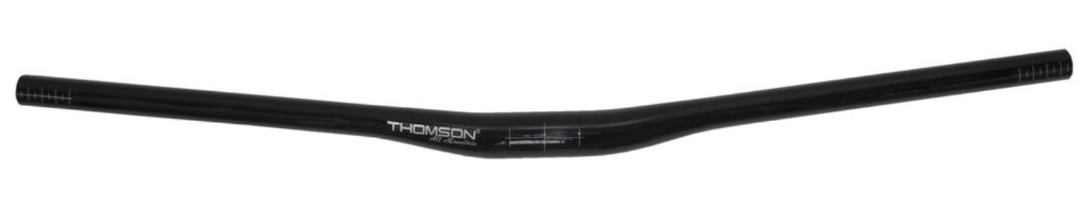 Thomson Carbon MTB Riser Bar Handlebar 750mm, 15mm Rise Blac