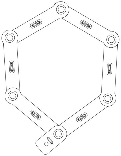 ABUS uGrip Bordo 5700/80 Faltschloss | 80cm - Schwarz