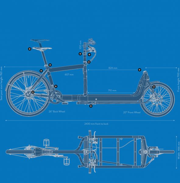 Larry vs Harry BULLITT Lastenrad Cargobike - Rahmenset