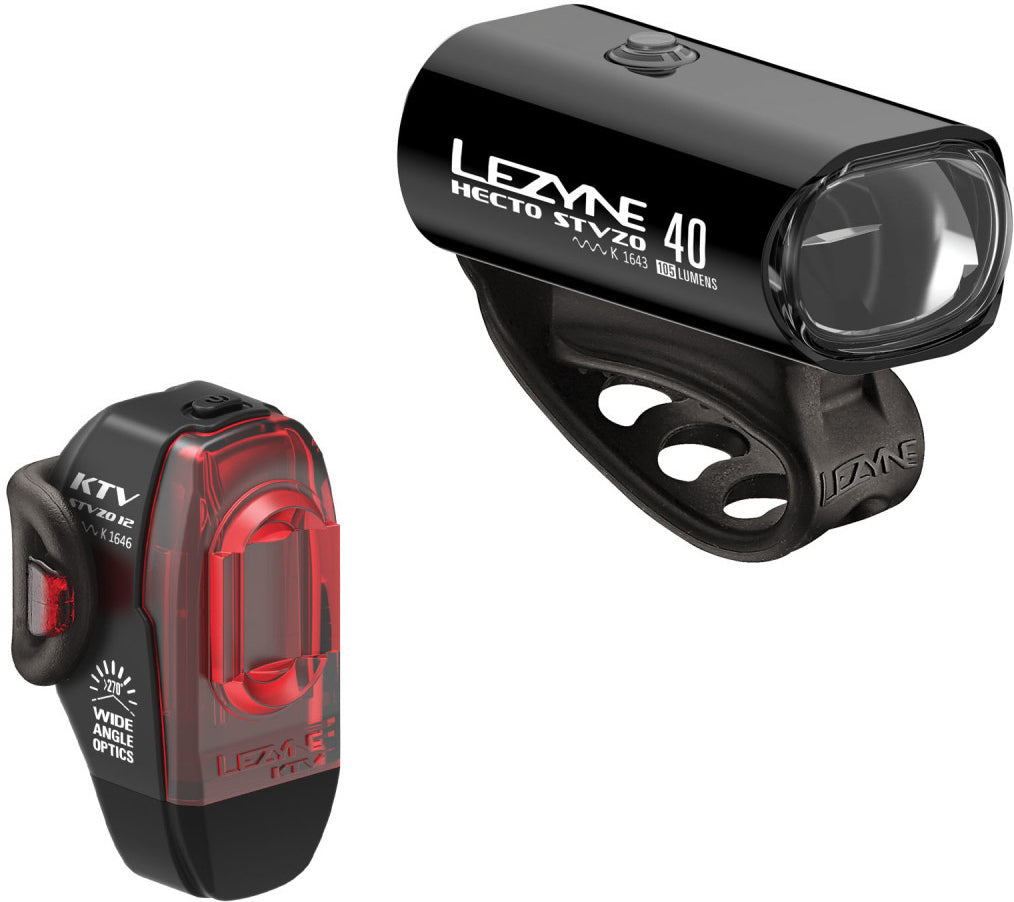 Lezyne Beleuchtungsset Hecto Drive 40 + KTV STVZO