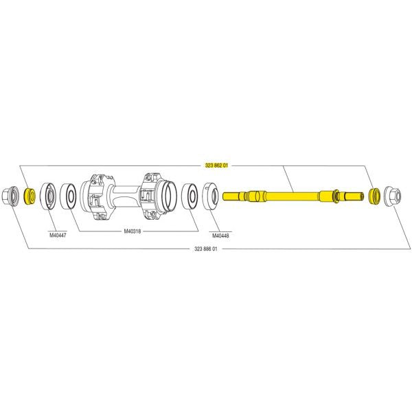 Mavic Ellipse Hinterradachse - 32386201