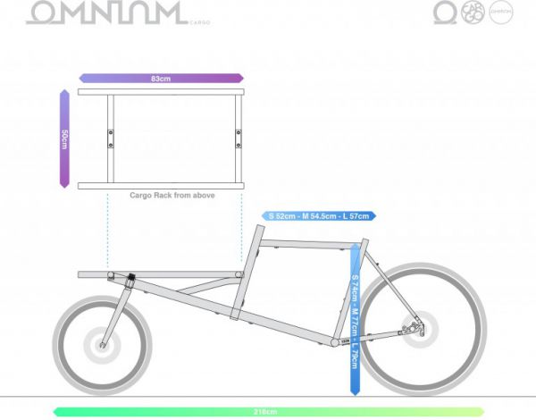 Omnium Cargo WIFI Lastenrad - Galaxy Black