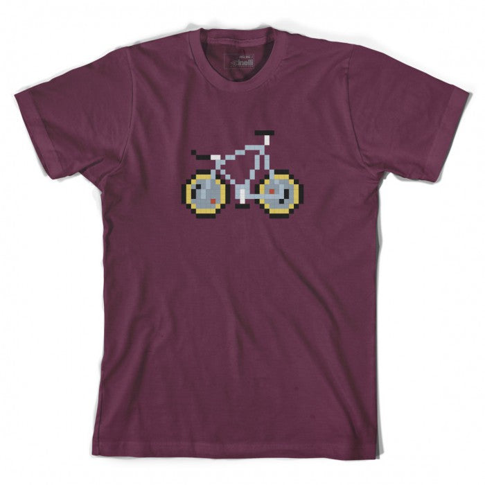 Cinelli Pixel LASER T-Shirt - Lila/Bordeaux