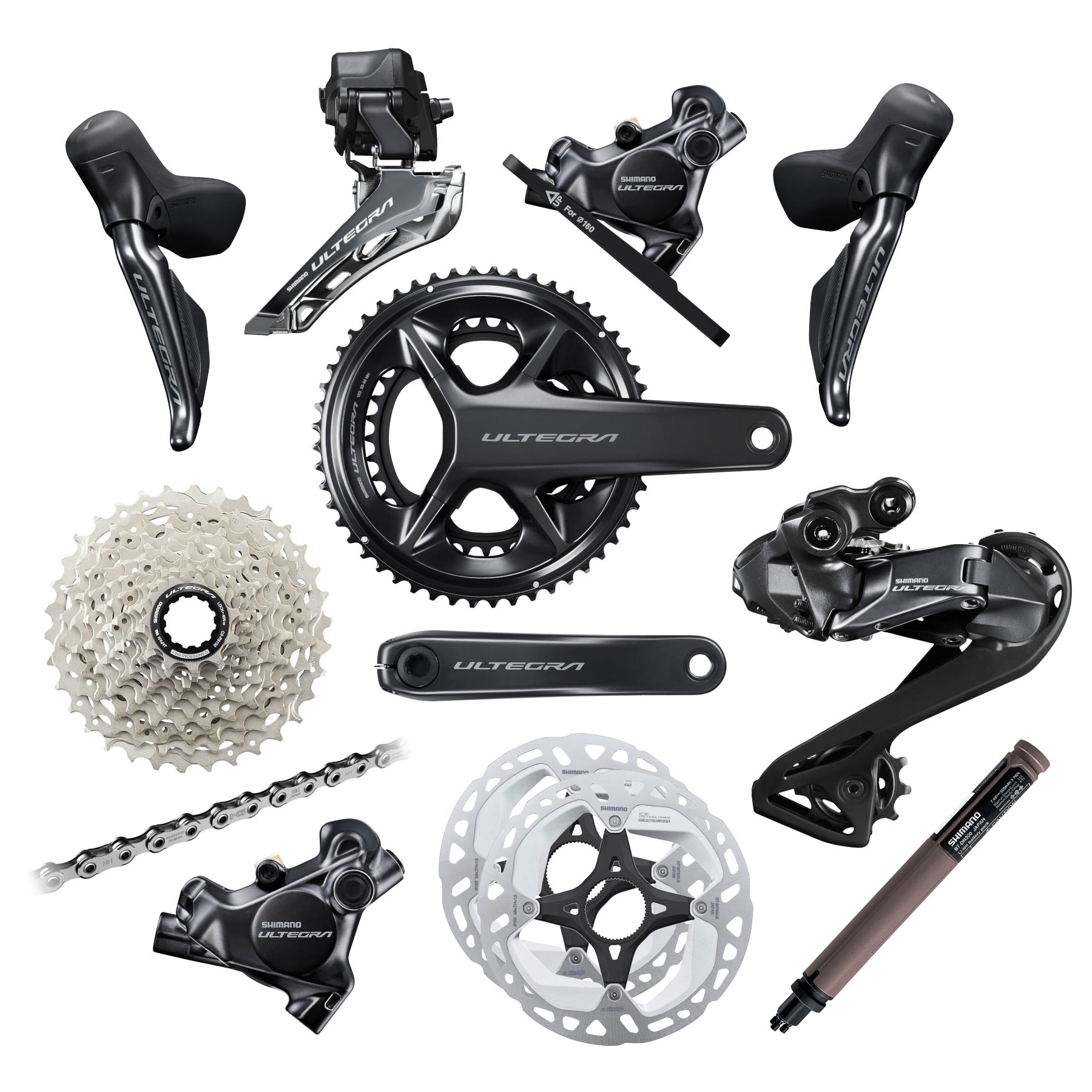 Shimano ULTEGRA Di2 2x12 Disc Rennrad Gruppe R8150/R8170