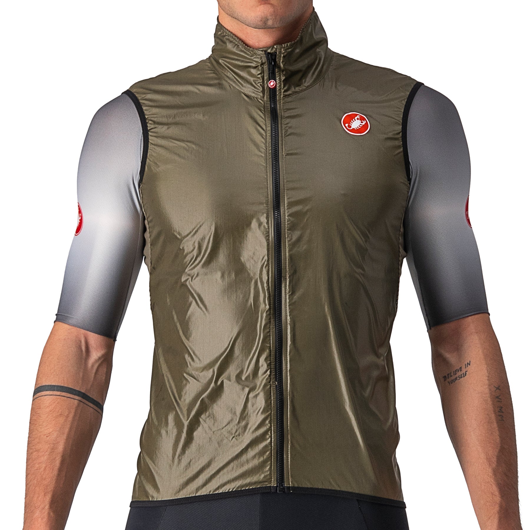 Castelli ARIA VEST, Moss Brown - Windweste