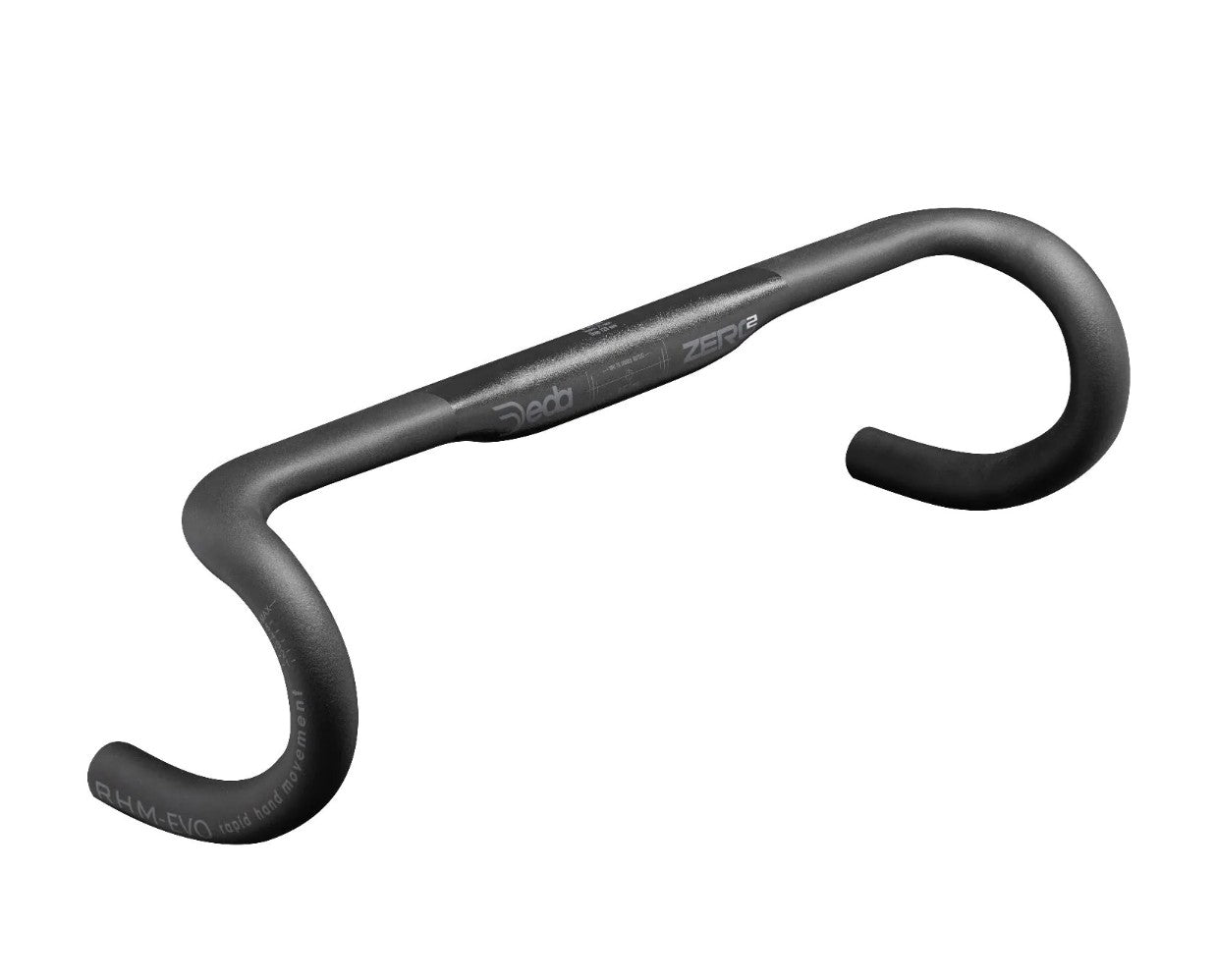 Deda Zero2 RHM DCR, Aluminium Ergo Drop Bar Lenker 31,7mm - Polish on Black