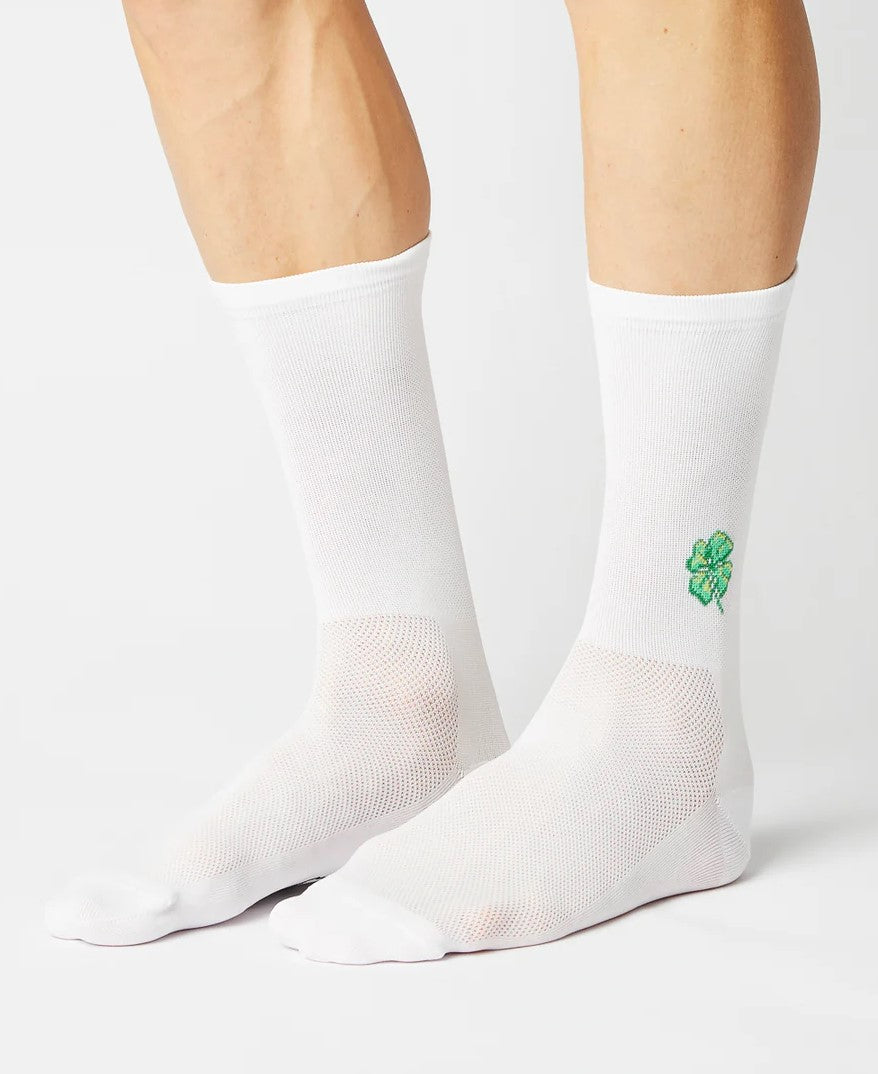 FINGERSCROSSED #Classic Socken SOUVENIR KLEEBLATT - WHITE