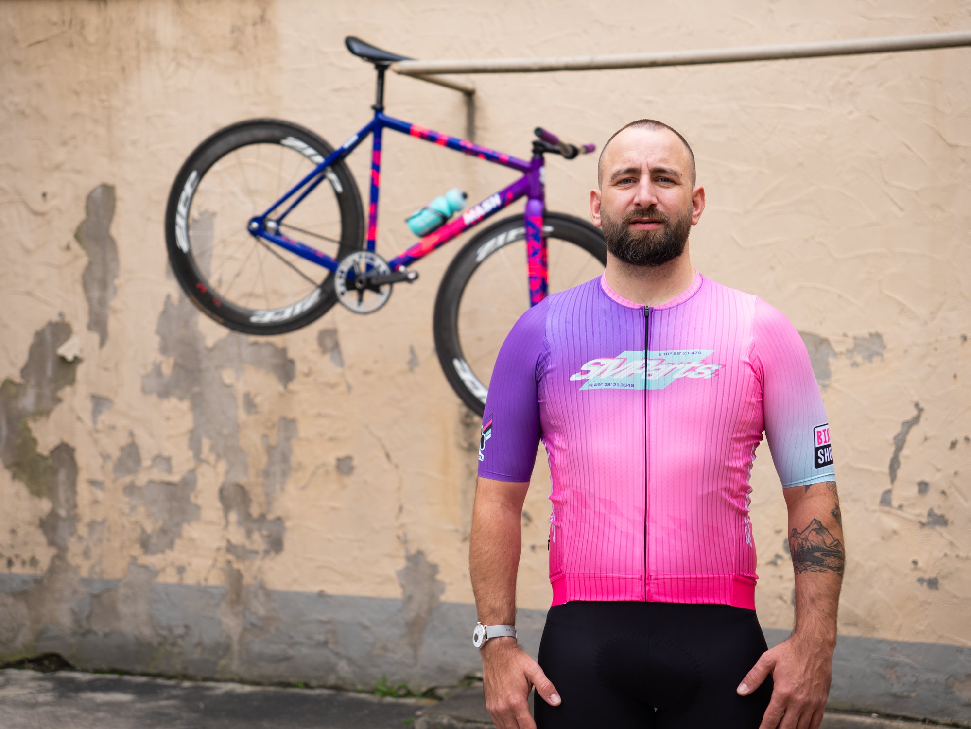 SMParts. Aero Race Kurzarm Trikot - Purple/Pink