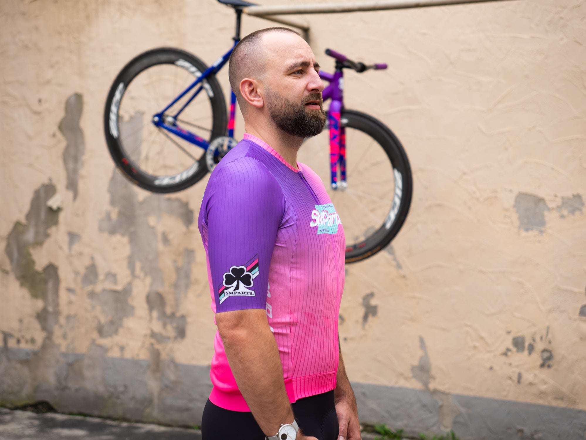 SMParts. Aero Race Short Sleeve Jersey - Purple/Pink