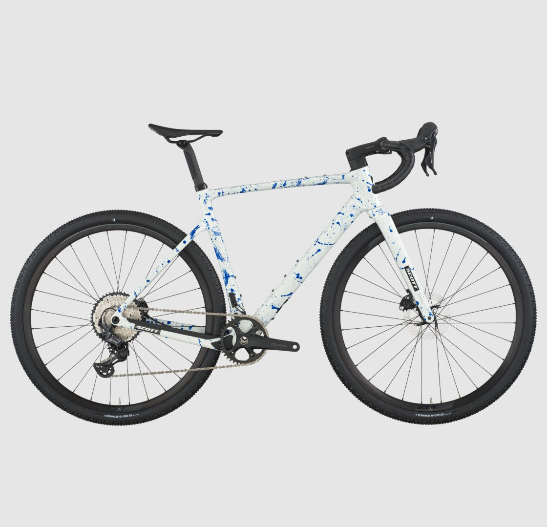 Scott Addict Gravel 30 - White / Splatter Blue