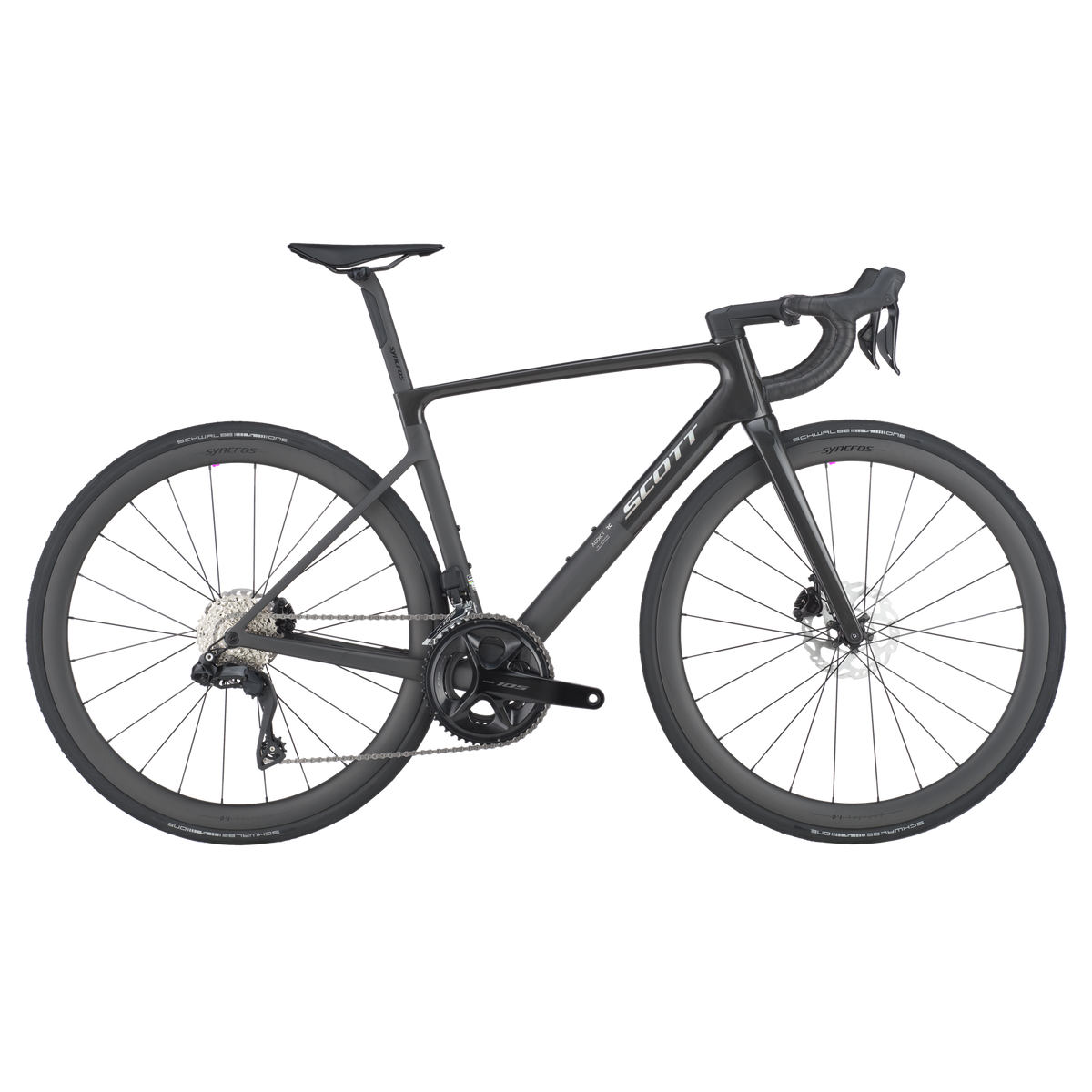 Scott Addict RC 30 (2025) road bike, Shimano 105 Di2 2x12 - Carbon Bla