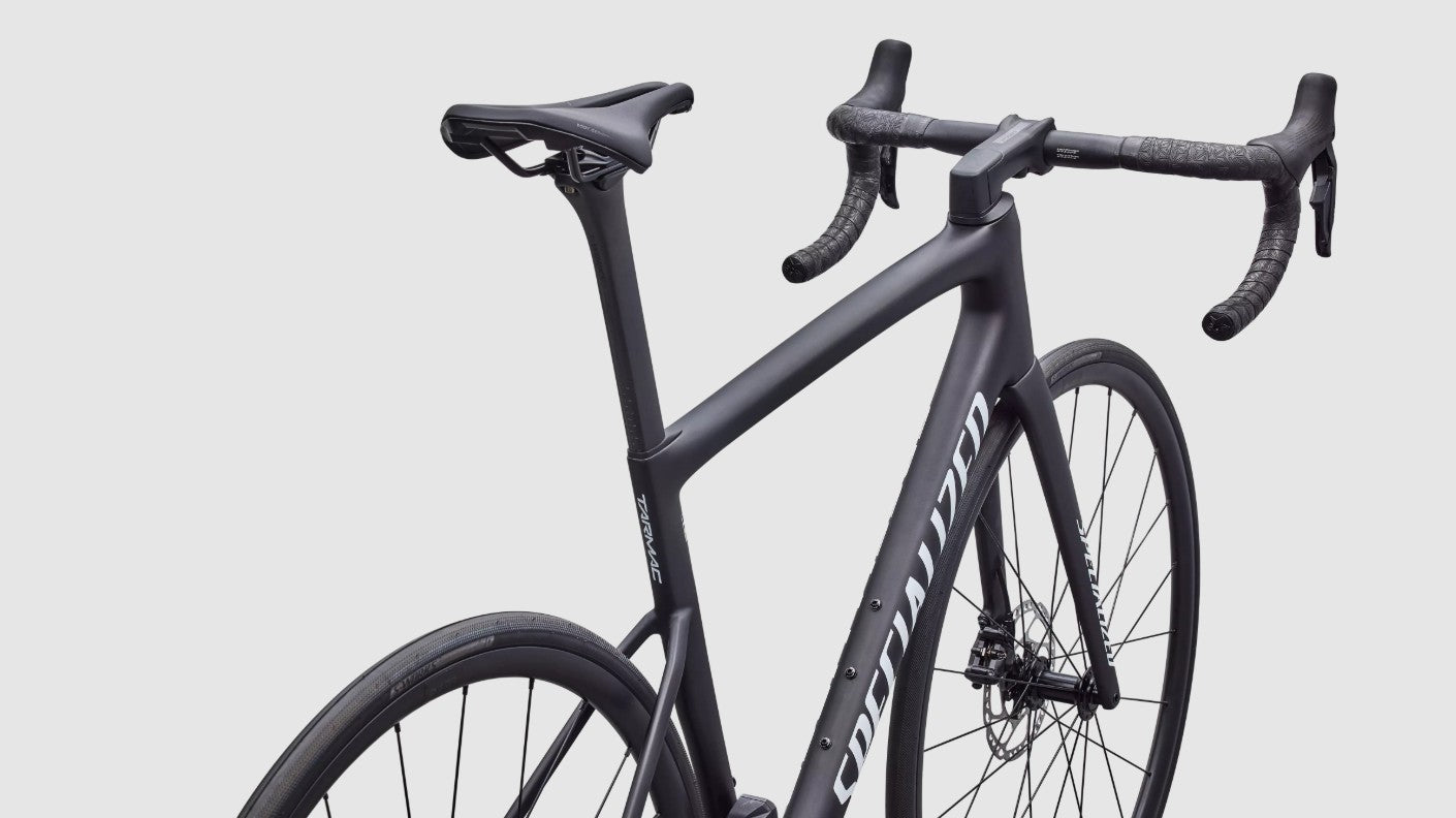 Specialized Tarmac SL8 Comp, Shimano 105 Di2 2x12 - Satin Carbon / White