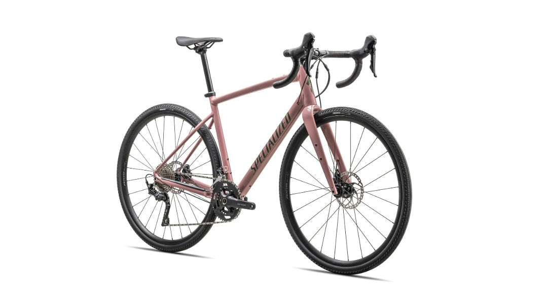 Specialized DIVERGE E5 Elite, Shimano GRX - Gloss Dusty Pink / Cypress Green Metallic