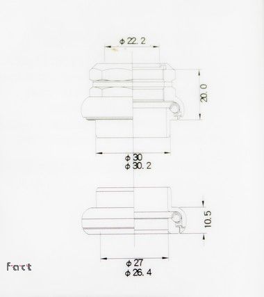 Tange Passage DX Steuersatz 1" Gewinde