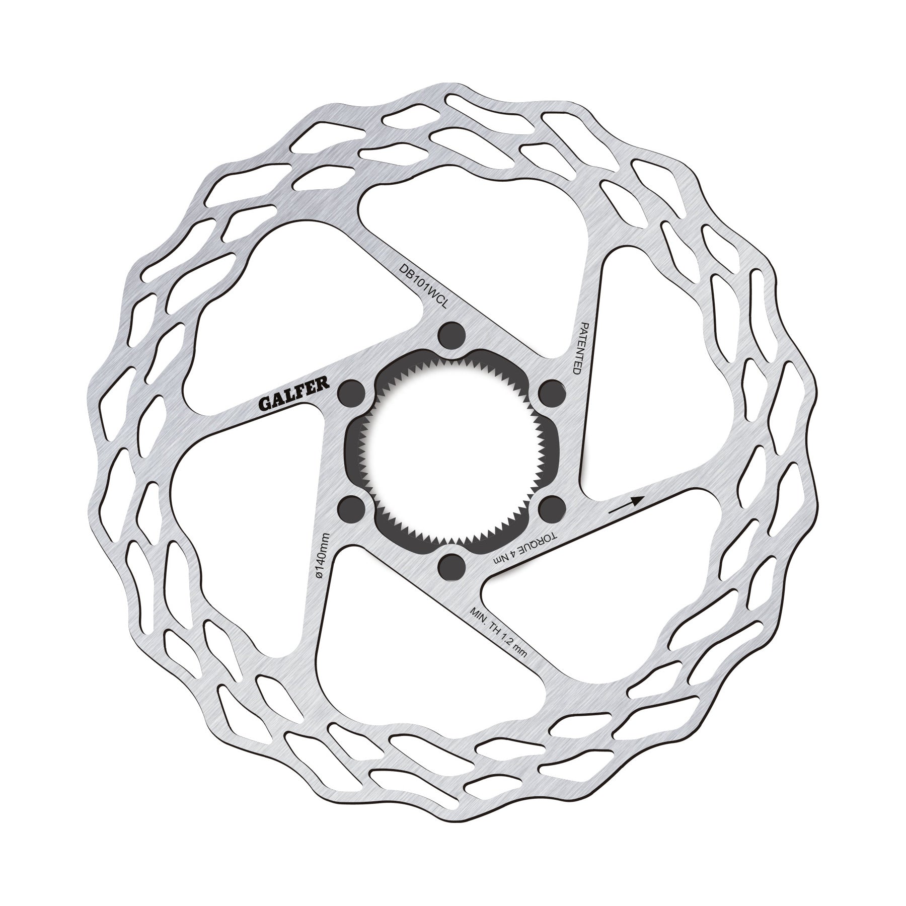 GALFER Bremsscheibe WAVE Fixed Road & Gravel, Centerlock