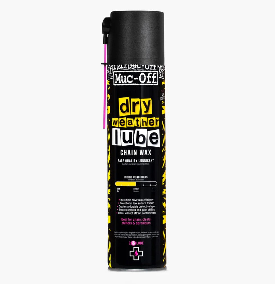 Muc Off Dry Wax Chain Lube, Kettenspray für Trocken 400ml