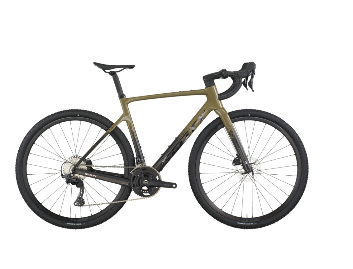 Scott Addict Gravel 40 - Kaki Green / Carbon Black
