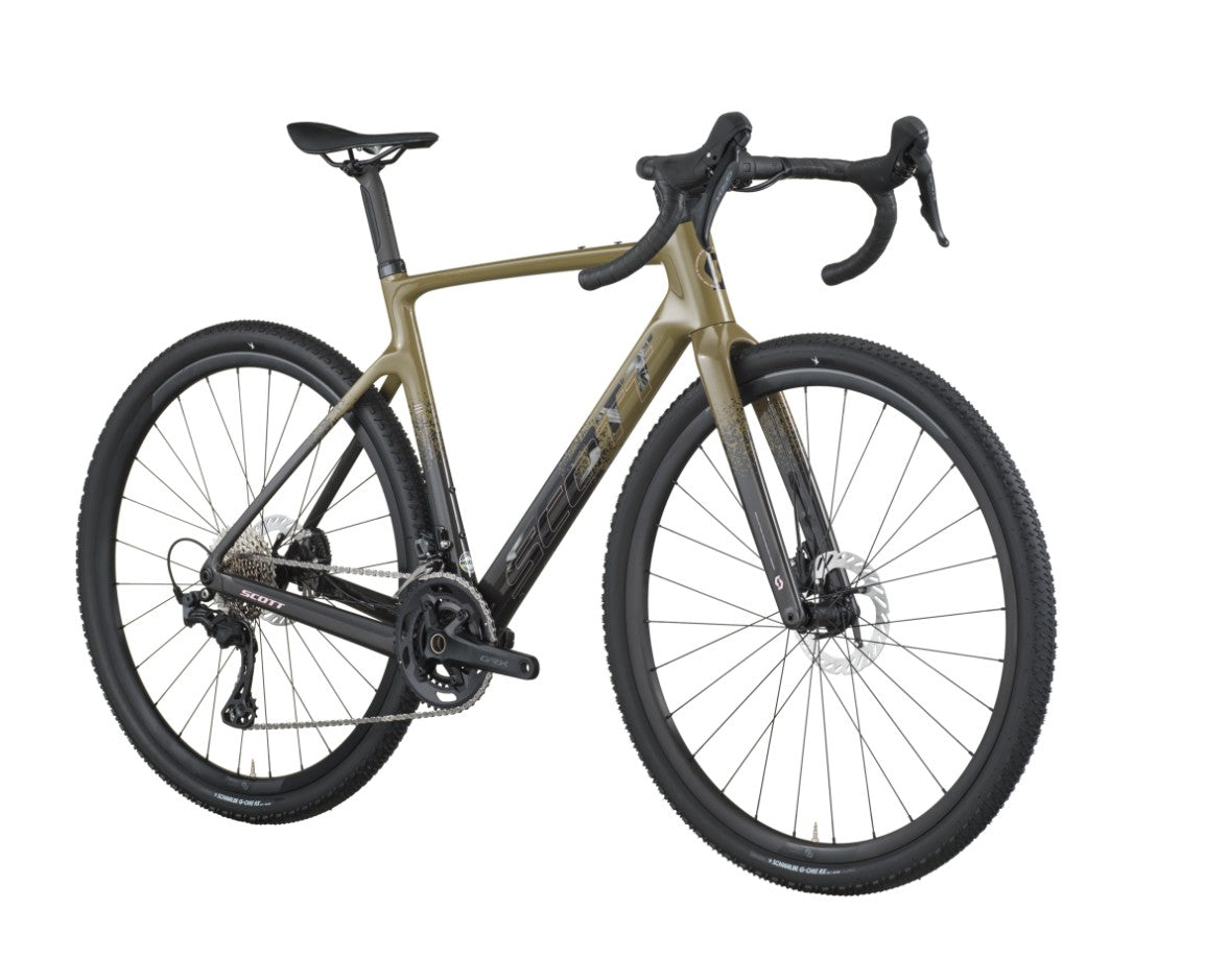 Scott Addict Gravel 40 - Kaki Green / Carbon Black