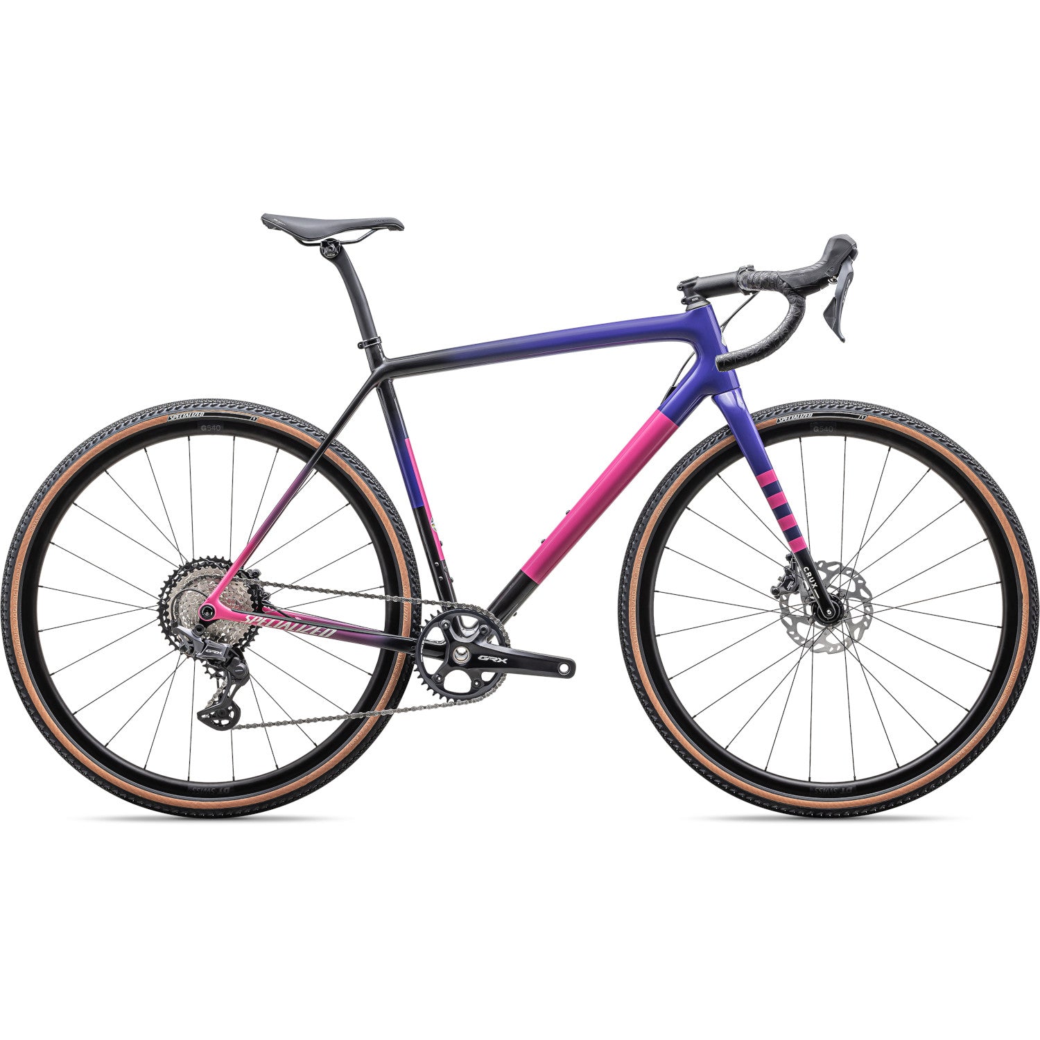 Specialized CRUX Comp, Shimano GRX 1x - Gloss Carbon / Purple Haze / Rebel Pink / Birch