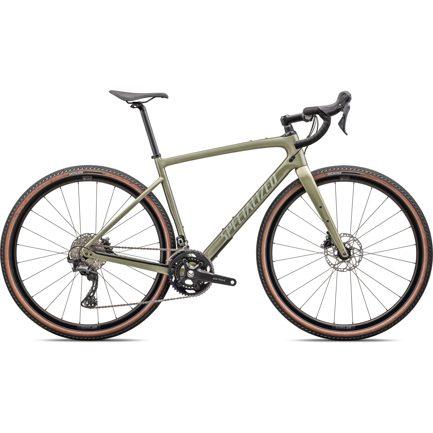 Specialized Diverge Sport Carbon, Shimano GRX 2x12 - Satin Metallic Spruce / Spruce