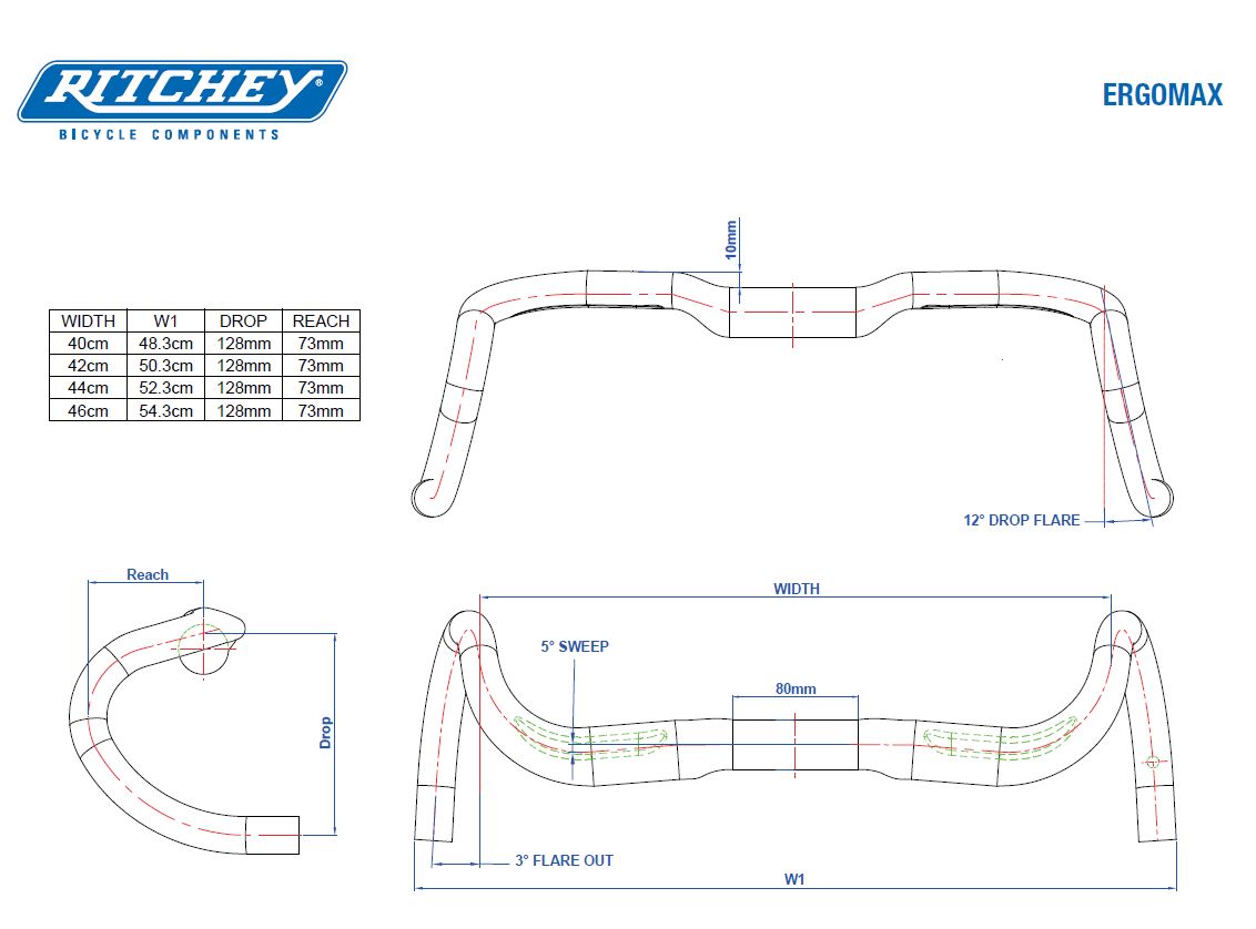 Ritchey Comp ErgoMax Road Aero Drop Bar